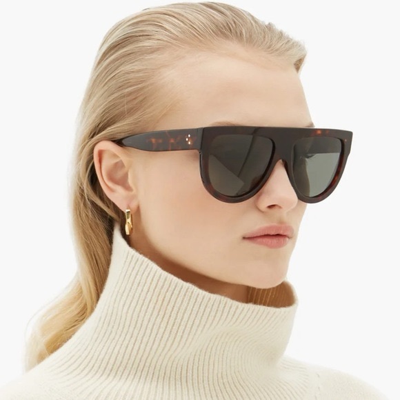 Celine Accessories - CELINE SHADOW HAVANA CL4001IN 54R POLARIZED SUNGLASSES